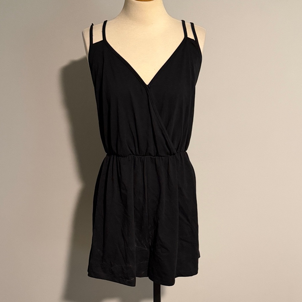 Black Sleeveless Romper